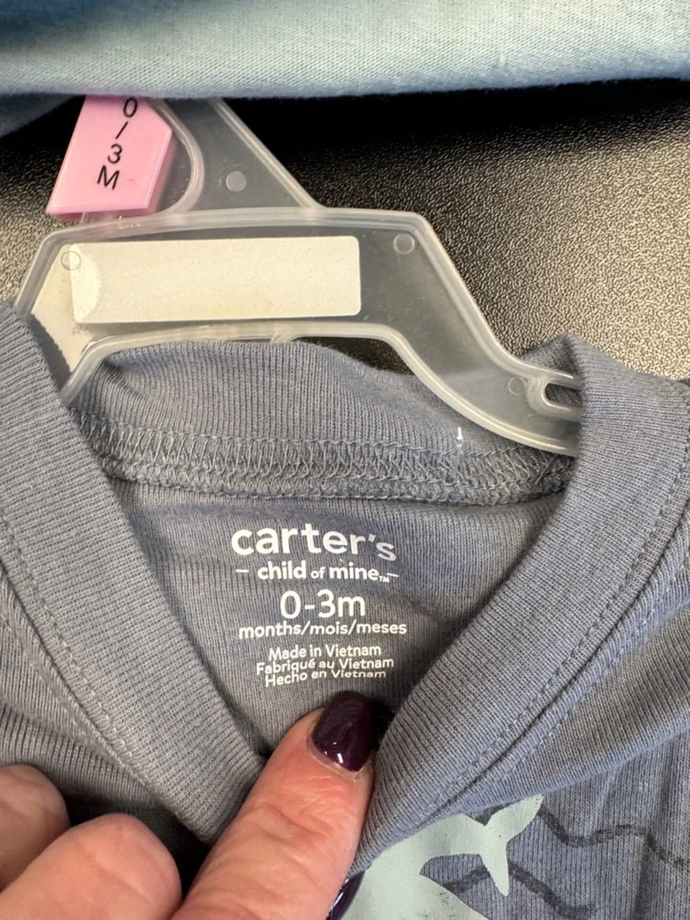 Carter's Light Blue Shark Print Toddler Matching Set - Picture 7 of 8